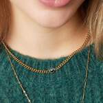Stainless steel necklace with stone bead thumbnail 4