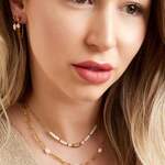 Necklace oval chain with pearl thumbnail 3