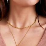 Necklace double chain star & moon thumbnail 4