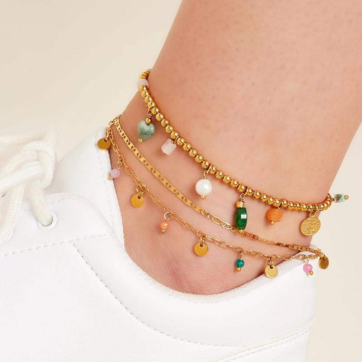 Anklet double chain with charms thumbnail 3