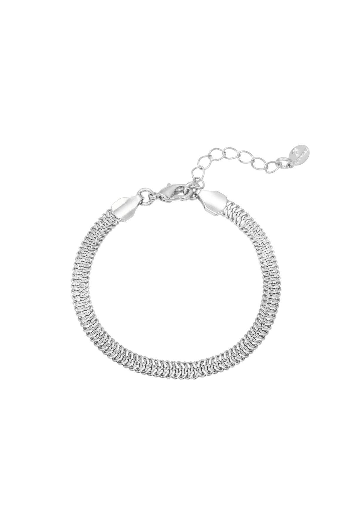 Bracelet Snaky Chain Silver Color Copper - 1