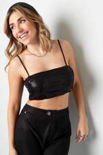 Polyester Sleeveless Top Crop Style Sequin Embellished thumbnail 2