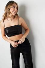 Polyester Sleeveless Top Crop Style Sequin Embellished thumbnail 4
